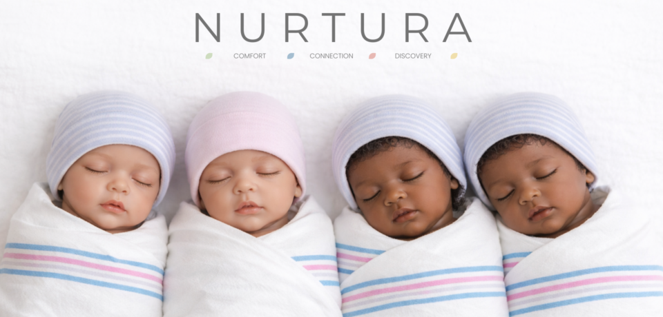 AI-generated concept image showing several babies from the Nurtura range