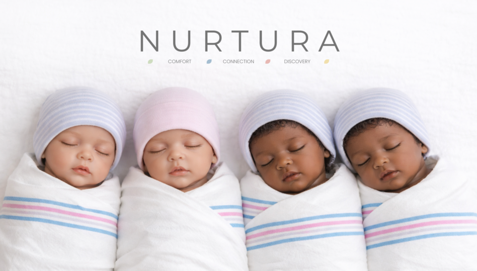 AI-generated concept image showing several babies from the Nurtura range
