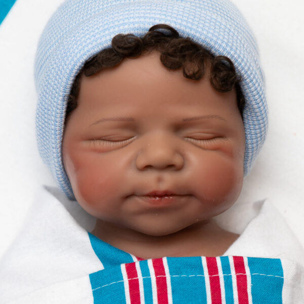 Big Hugs boy full body silicone reborn doll Australia, realistic weighted silicone reborn baby, headshot beanie image