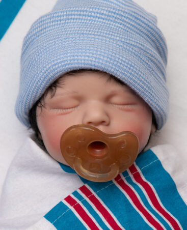 Cosy Cuddles boy full body silicone reborn doll Australia, realistic weighted silicone reborn baby, headshot dummy image