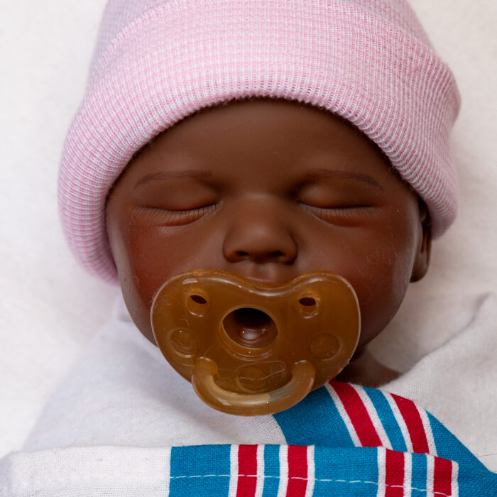 Dreamy Days girl full body silicone reborn doll Australia, realistic weighted silicone reborn baby, headshot dummy image