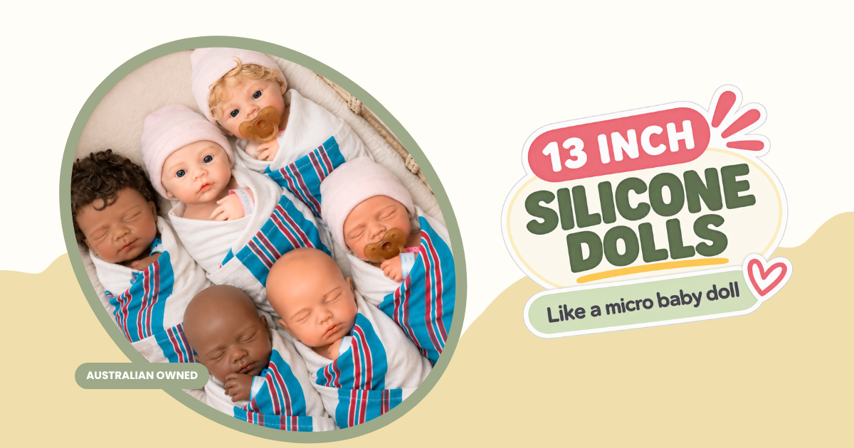 13 inch Micro silicone reborn dolls by Nurtura