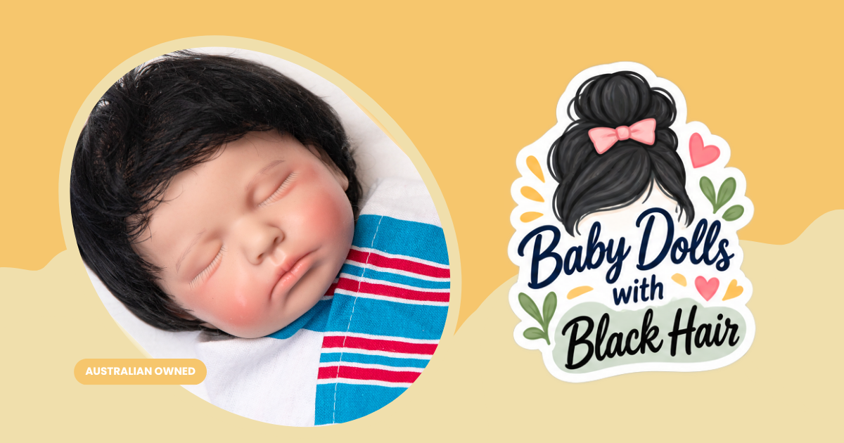 Silicone reborn dolls with black hair by Nurtura