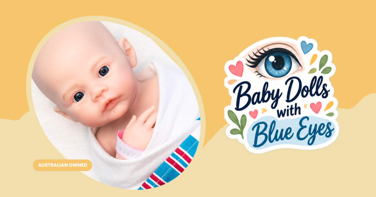 Silicone reborn dolls with blue eyes by Nurtura
