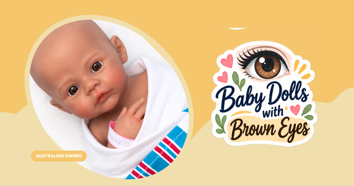 Silicone reborn dolls with brown eyes by Nurtura