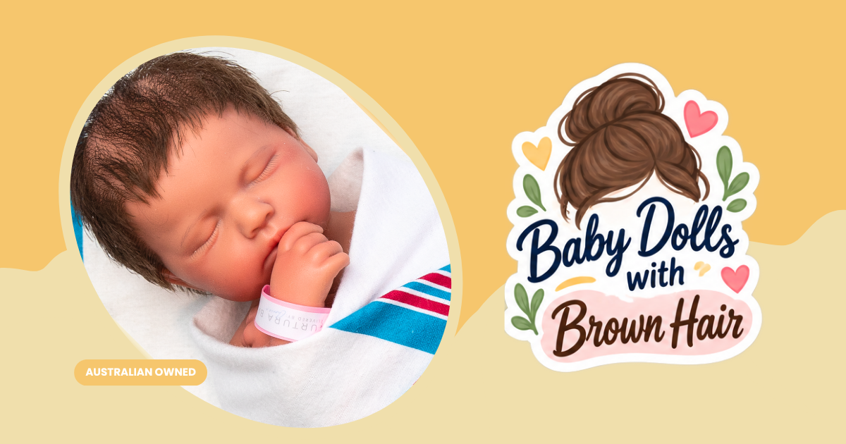 Silicone reborn dolls with brown hair by Nurtura
