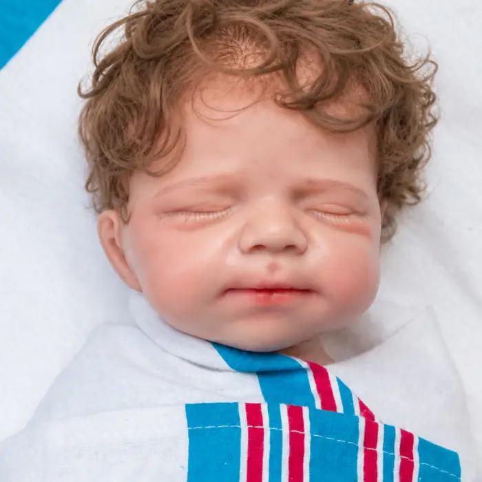 Dreamy Cuddles Girl baby girl full body silicone reborn doll Australia, realistic weighted silicone reborn baby, headshot beanie image