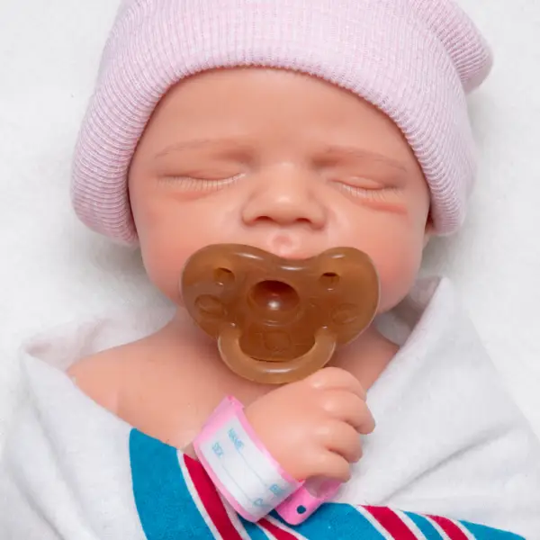 Tender Dreams Girl baby girl full body silicone reborn doll Australia, realistic weighted silicone reborn baby, no beanie headshot image